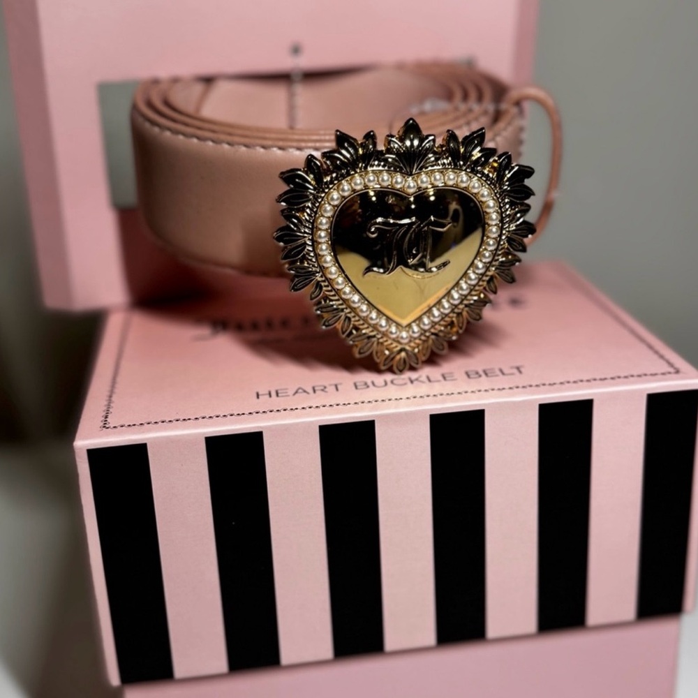 Juicy Couture Heart Buckle Belt - Pink
